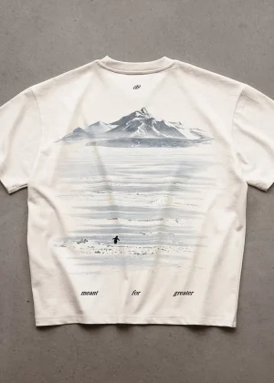 Y2K Men's T-shirt Fashion Broketale Snow Mountain Penguin Print Graphic Round Neck Shirt Oversized Unisex Casual Men's Clothing