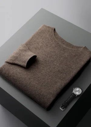 Basic Men's Seamless Wool Pullover Sweater Autumn Winter O-neck Solid 100% Merino Wool Knitwear Casual Simple Man Clothes Tops