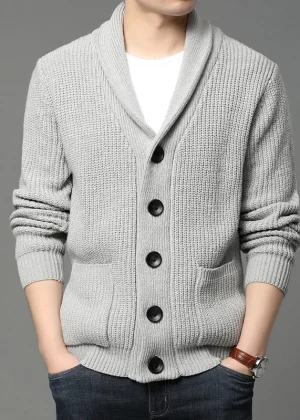 2021 High End Wool Designer Thick New Korean Autum Winter Brand Fashion Cable Knit Sweater Jacket Men Casual Coats Mens Clothing