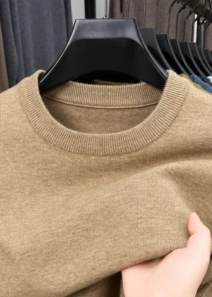 2025 New Men's Casual Sweater Round Neck Long Sleeve Knitted Sweater Diamond Pattern Fashion Versatile Top