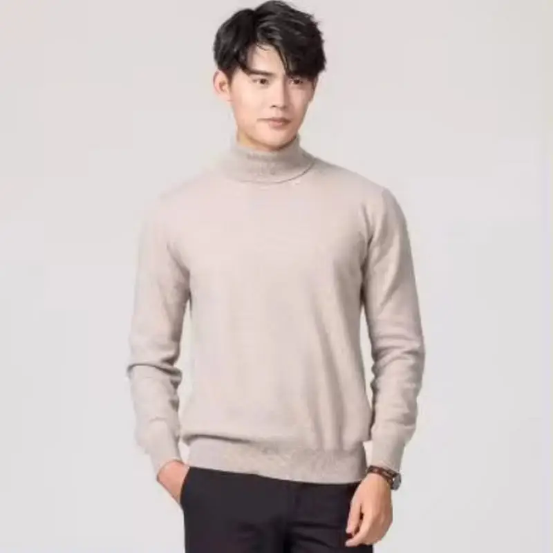 Turtleneck Men Cashmere Cotton Blend Pullover Jumper 2025 Autumn Winter Vetement Homme Ropa Hombre Pull Homme Hiver Sweater - Image 3
