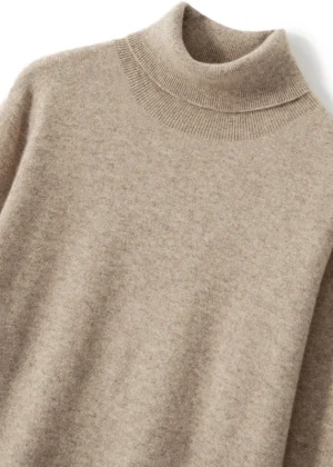 Turtleneck 100% Merino Wool Man Sweater Basic Men's Clothing Autumn Winter Soft Warm Wool Pullover Casual Simple Knitwear Tops