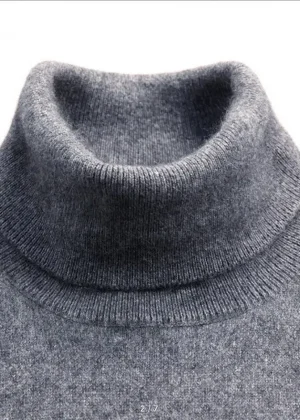 Turtleneck Men Cashmere Cotton Blend Pullover Jumper 2025 Autumn Winter Vetement Homme Ropa Hombre Pull Homme Hiver Sweater